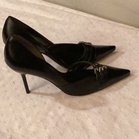 BCBGirls black pointed toe stiletto heels dress shoes # 9 B/M. - Picture 7 of 9